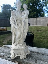 antique LETU MAUGER french bisque porcelain joseph jesus statue picture