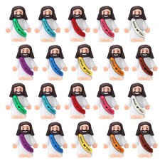 20PCS Little Jesus Figures, Mini Jesus Figurines In Bulk, Multicolor Tiny Jesus picture