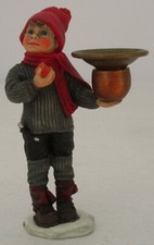 SCANDINAVIAN SWEDISH NORWEGIAN DANISH FINNISH APPLE BOY FIGURINE CANDLEHOLDER picture