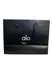 ALO Yoga Black Shopping Bag Retail Gift Store Logo Paper Bag Medium 13x10 picture