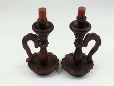 2 Retro Vintage 1970s Mediterranean Spanish Revival Candleholders Original Tags picture