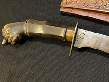 Antique Filipino Katipunan Sword Luzon Bolo Carved Buffalo Horn Fist -Philipp... picture