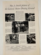 1929 GM General Motors Proving Grounds Print Ad Pontiac Buick Chevrolet Viking picture
