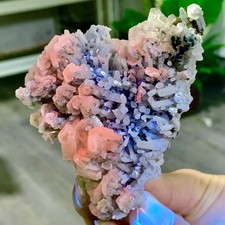 140G  Natural Calcite UV Fluorescence Effect Crystal Cluster Mineral picture