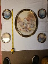 Vintage Large Syroco With Four Small Homco Gold Framed Illustrations picture