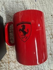 Ferrari Essential Mug in Porcelain RED 3D Logo **OFFICIAL NEW In Box** picture