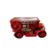 Vtg Red Fire Truck Department Planter Floral Arrangement Rubens Originals Japan picture