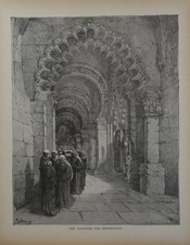 Antique Gustave Dore The Mourners of Durandarte Setting Out 1880 Art History picture