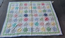 Vintage Star Patchwork Multicolor Quilt Cottage Core Factory Made 65 X 83 picture