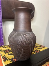 Vintage Six Nations Kanyengeh Native American Art Pottery Vase Joanne Smith Blue picture