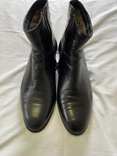 BALLY Men's Boots-Vintage-9M-Made in ITALY-Black-Zip Up Ankle Boots-MOD picture