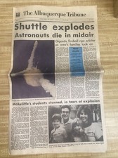 Vintage January 29, 1986 Albuquerque Tribune Newspaper Challenger Explosion picture