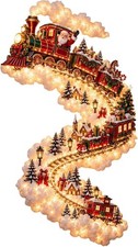 Christmas Magic Trail Wall Light LED Santa Train Wall Hanging Light  Holiday Dec picture