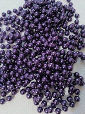18 ft. Vintage 1990's Real Glass Bead Purple Christmas or Halloween Garland picture
