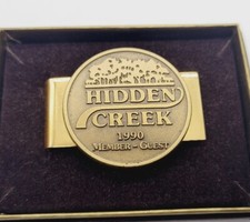 1990s Hidden Creek Money Clip Member Guest NEW Old Stock NOS Vintage  picture