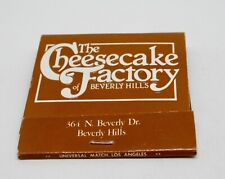 The Cheesecake Factory Restaurant of Beverly Hills California FULL Matchbook picture