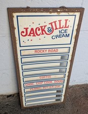 Rare Vintage Jack & Jill Ice Cream Menuboard Sign Philadelphia PA Dairy picture