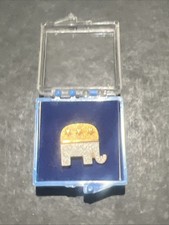 Vintage Republican Party Elephant Lapel Pin - GOP Political Memorabilia  In Box picture