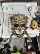 Custom LIFE SIZE Predator Skull Wall Hanger, Hand Painted Predator Replica Skull picture