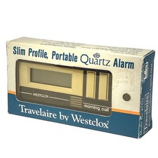 Rare in Box Westclox Travelaire Slim Profile Portable Quartz Alarm Clock #47322 picture