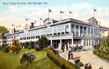 1907 RACE TRACK PAVILION HOT SPRINGS AR POSTCARD DB UNPOSTED OAKLAWN RARE HORSE picture