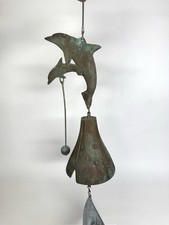 Vintage Paolo Soleri Arcosanti Cosanti Bronze Dolphin Wind Chime Bell picture