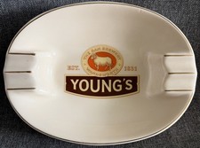 Vintage Young’s Traditional Ales. 1831 Brew Advertisement Ash Tray 7.5” X 5.5” picture