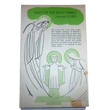 Vintage 1950 Our Lady of Lourdes Parish Bulletin Denver CO Holy Family Ephemera picture