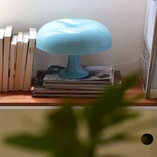 Vintage Orange Mushroom Lamp Mid Century Modern Retro Minimalist Table Lamp picture