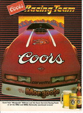 1984 Coors Beer Racing Team Vintage Magazine Ad  Corvette Mongoose Coors Banquet picture