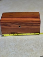Vintage Lane Miniature Cedar Keepsake Chest 9” X 5” X 4” WITH KEY picture