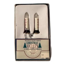 Vintage Christmas Valley 2 Village Candles Noel Battery Operated Miniatures * picture