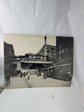 Vintage Chicago Loop State Street Elevated Train Photo Print B&W Street Scene picture