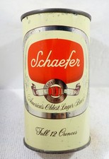 Schaefer Albany New York Flat Top Beer Can Bottom Opened #2 picture