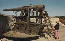 Washington WA Large coastal defense gun at Fort Casey State Park Fred Postcard picture