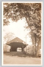 West Hopkinton NH Covered Bridge RPPC by C. Ernest Walker 1940s-50s picture