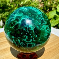 3.7LB  Natural Malachite Quartz Sphere Energy Crystal Ball Reiki Gift Decor Gem picture
