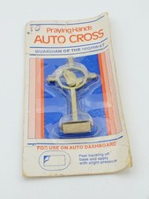 Vintage 1970s Missionhurst Praying Hands Auto Cross Dashboard Guardian Highway picture