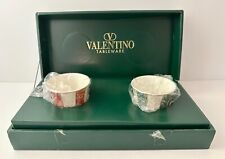 Valentino Tableware Coffee Tea Cup Set Red and Green Porcelain Cups NWB picture