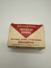 Vintage J& J Triangular Bandage No. 16H – 1940s/1950s First Aid Collectible picture