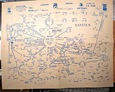 1938 CSA Czechoslovak Airline Route Map Air France KLM Lufthansa Europe Pre WWII picture