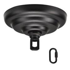KC&KST Vintage Steel Canopy Kit with Hardware for Chandelier or Swag Black  picture