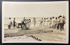 H-137 Hukilau Nets Hawaiian Islands RPPC Hawaii KH picture