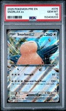 2025 POKEMON PRE EN-PRISMATIC EVOLUTIONS #076 SNORLAX ex PSA 10 picture