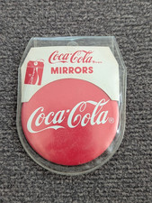 Vintage 90s Coca-Cola Pocket Mirror Red Logo Original Plastic Sleeve Case 2.5