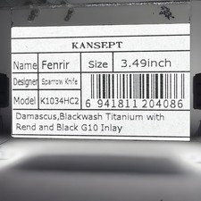 Blade CIty Exclusive Kansept Fenrir Red and Black G10/Titanium Damascus Steel picture