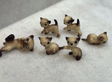 Vintage Hagen Renaker figurines 6 miniature kitten cat - w Chips picture