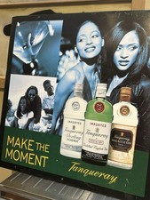 VTG 1990's Tanqueray Gin Large Tin In-Store Advertising Sign 22