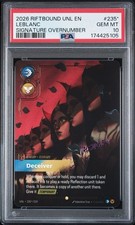2026 RIFTBOUND: LEAGUE OF LEGENDS UNL-UNLEASHED #235* LEBLANC - DECEIVER PSA 10 picture