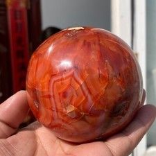 940g Large Natural Carnelian Red Quartz Agate Crystal Sphere Specimen picture